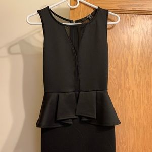 Guess Peplum Sheer Back Dress, size S